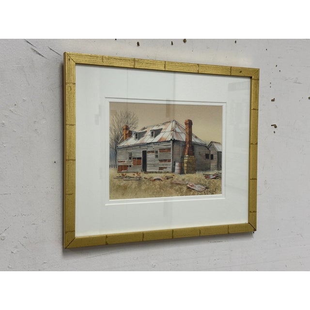 Realism Karen Marlowe "Old Cottage, Broadmarsh" Original Watercolor, Framed For Sale - Image 3 of 12