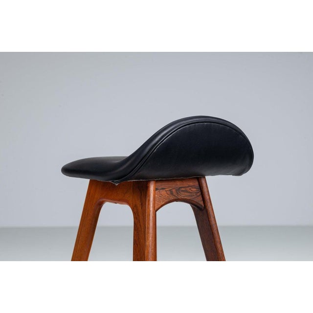 OD61 Bar Stools in Santos Rosewood by Erik Buck for Oddense, Denmark, 1965, Set of 3 For Sale - Image 10 of 12