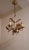 Vintage Chandelier in a Floral Design Made of Gold-Colored Metal, 1970s For Sale - Image 4 of 7