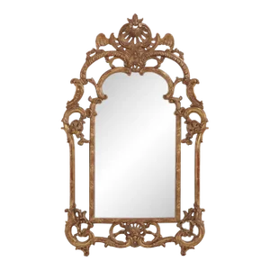 A French Louis XV Style Carved and Giltwood Mirror C 1940.