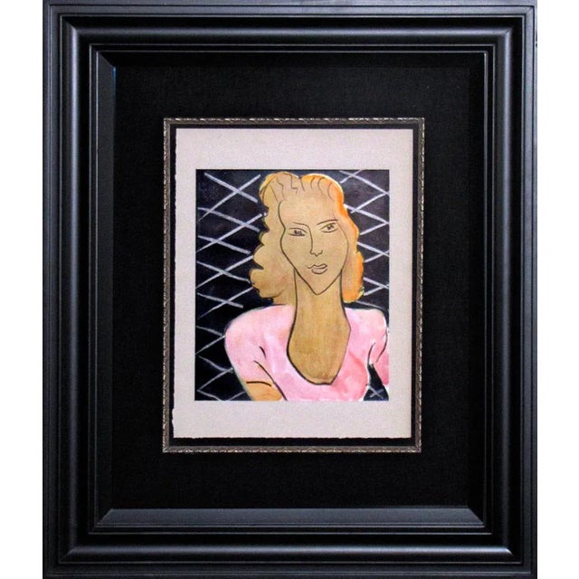 Henri Matisse "La Dame Au Corsage Rose" Limited Edition Lithograph, Paris 1943, Custom Framed For Sale