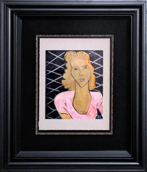 Henri Matisse Limited Edition Signed “La Dame Au Corsage Rose" Lithograph