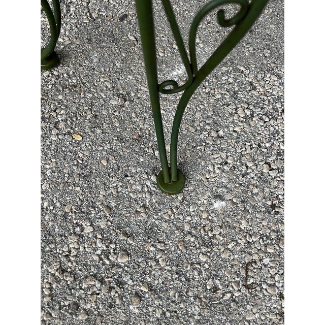 Mid-Century Modern Wrought Iron Vanity Stool. Circa 1960s For Sale - Image 10 of 18