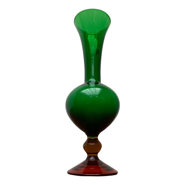 Vintage Italian Ornamental Glass Vase For Sale