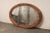 Brown Italian Large Oval Mirror, Early 20th Century For Sale - Image 8 of 9