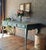 Mid-Century Louis XV Style Refinished Teal-Turquoise Solid Wood 3-Drawer Desk For Sale - Image 4 of 12