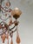 Rare Pink Opaline Drops, Beads and Bobeches Micro Beaded, Chandelier Circa 1920 For Sale - Image 4 of 9