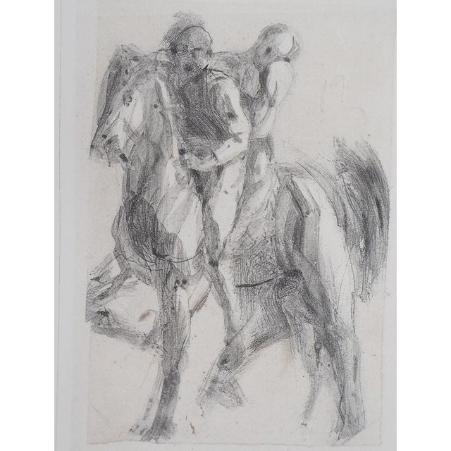 Auguste Rodin, Dante and Virgil on a chimerical horse, Engraving For Sale - Image 3 of 7