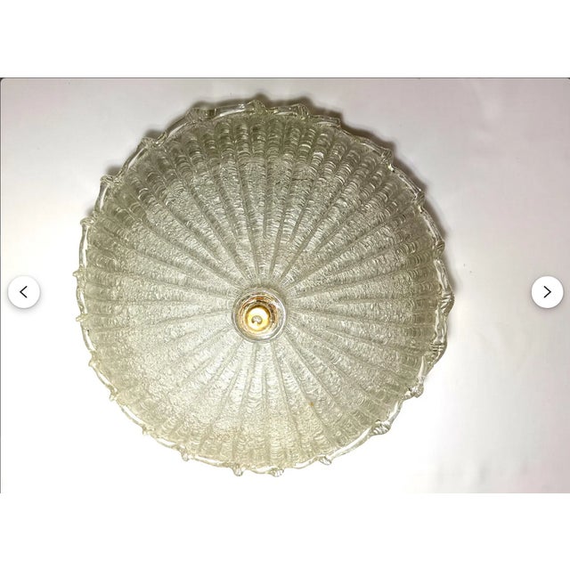 Mid-Century Modern Large Mid-Century Modern Hollywood Regency Ceiling Light in Murano Glass from Barovier & Toso, 1980s For Sale - Image 3 of 15