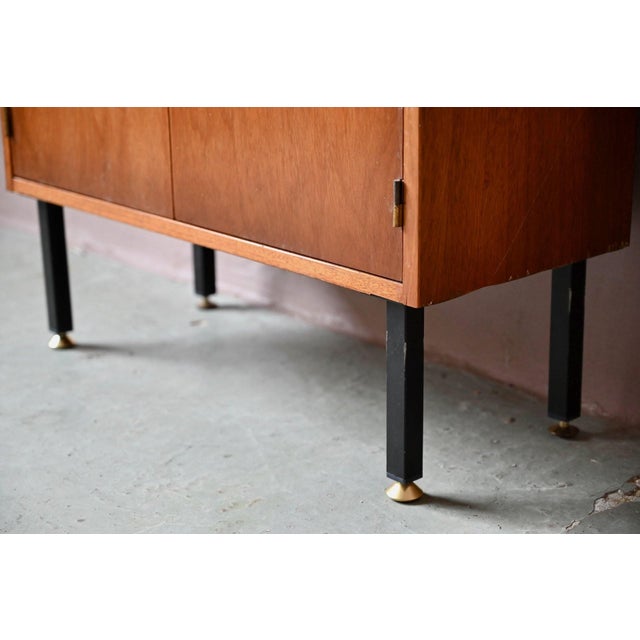 Modernist Display Bookcase in Teak and Brass, 1960s For Sale - Image 9 of 18