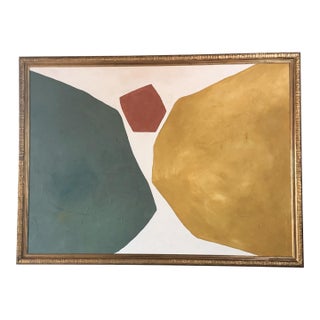 Early 20th Century Monumental Newcomb-Macklin Gilt Frame With Contemporary Abstract by R.K.Red For Sale