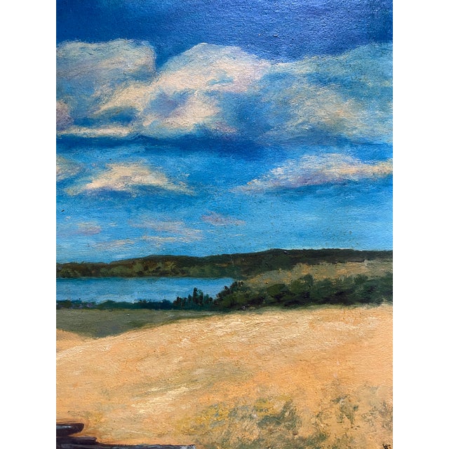 Vintage 1947 Scenic Landscape Oil on Board Painting by Lydia Hankenmeier For Sale - Image 6 of 11