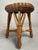 Vintage Wicker and Bamboo Stool, 1980s For Sale - Image 4 of 8