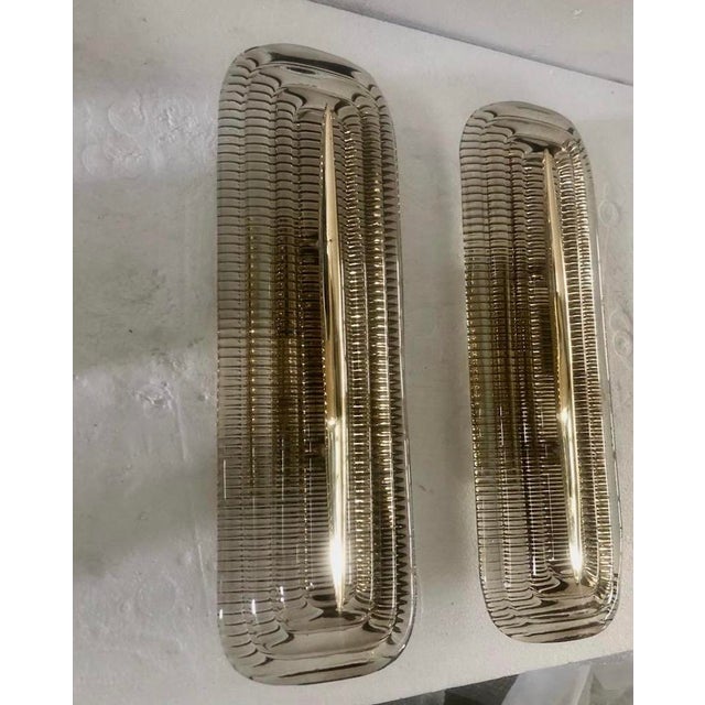 Metal Smoky Murano Glass and Brass Wall Light, 2000 For Sale - Image 7 of 11