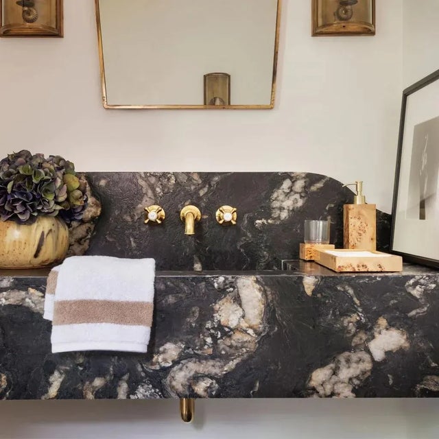 Kassatex Mesa Burl Wood Bath Accessories - Cotton Jar For Sale - Image 4 of 4