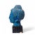 Bitossi Aldo Londi for Bitossi Mid Century Blue Buddha Bust For Sale - Image 4 of 9