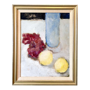 Betsy Podlach, Fruit Still Life Oil Painting Betsy Podlach American Post Feminist Modernist Art