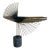 Mid Century Curtis Jere Metal Rod Sculpture on Marble Base For Sale