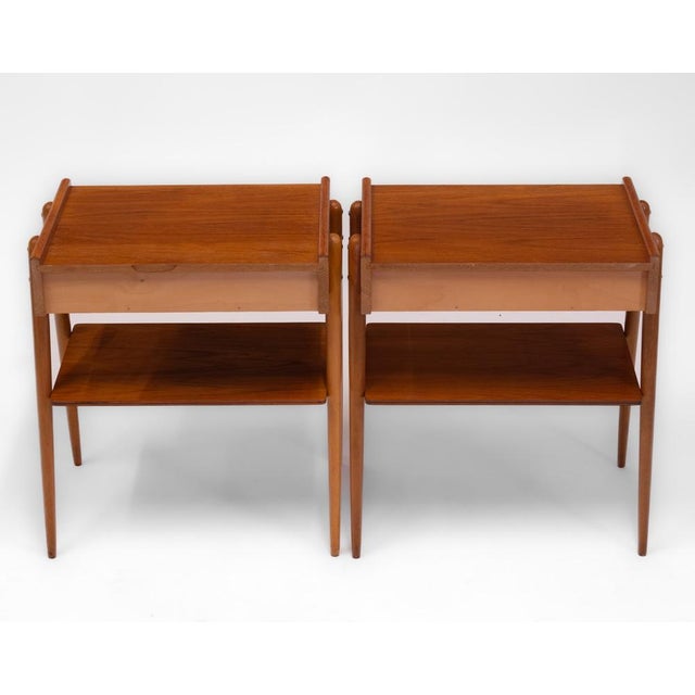 Mid-Century Swedish Teak Bedside Tables from Carlström & Co, 1960s, Set of 2 For Sale - Image 12 of 17
