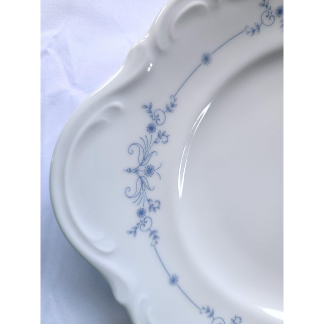 Traditional Early 20th Century Mitterteich 12-1/2" Blue & White Serving Platter For Sale - Image 3 of 7