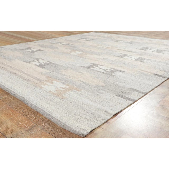 Textile 2010s Swedish Deco Style Kilim Rug, 08'01 X 09'09 For Sale - Image 7 of 10