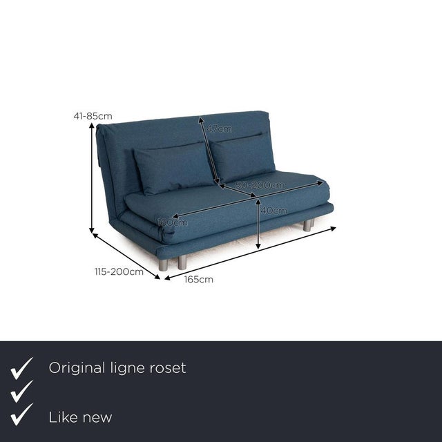 Experience versatile comfort with the Multy three-seater sofa from Ligne Roset. This stylish sofa in premium blue fabric...
