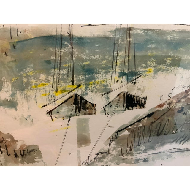 Paint 20th Century Coastal Birdsey Watercolor For Sale - Image 7 of 7