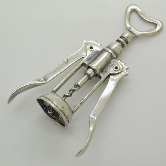 Vintage Italian Handmade Genuine Silver Corkscrew from Arezzo Tuscany, 1970s For Sale - Image 10 of 10
