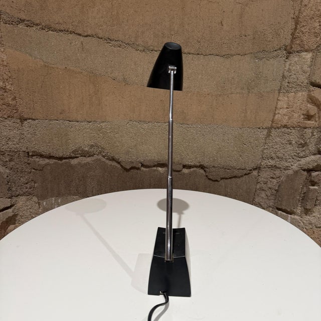 Chrome Lightolier Lyric High-Intensity Desk Lamp Michael Lax Gerald Thurston MidCentury For Sale - Image 8 of 13