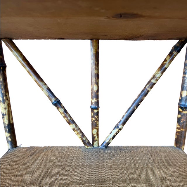 Antique English Bamboo & Rattan Shelf With Moveable Panel For Sale In Portland, OR - Image 6 of 11