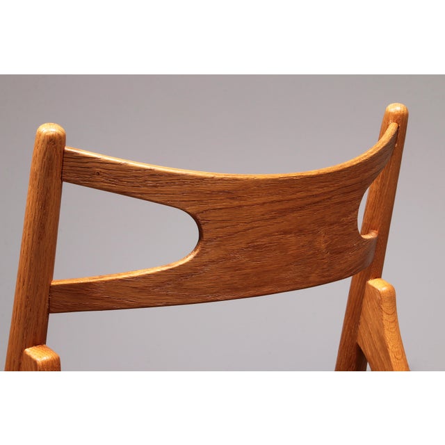 Vintage Dining Room Set by Hans J. Wegner for Carl Hansen & Søn, 1960, Set of 9 For Sale - Image 10 of 18