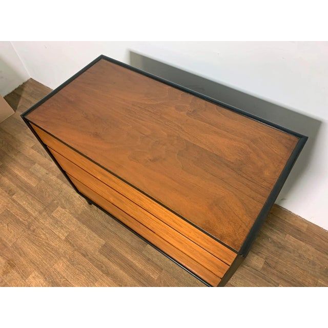 Mid-Century Modern C. 1960s Edward Wormley for Dunbar Two Tone Dresser in Mahogany and Rosewood For Sale - Image 3 of 12