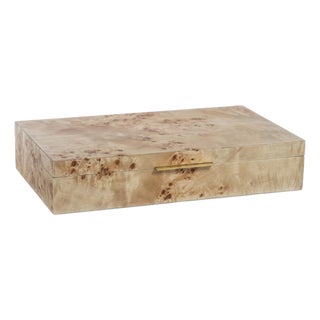 Burlwood Veneer Box- 14.5" x 8.5" x 2.75" For Sale