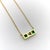18k Gold Emerald and Diamond Bar Pendant Necklace For Sale In Los Angeles - Image 6 of 8