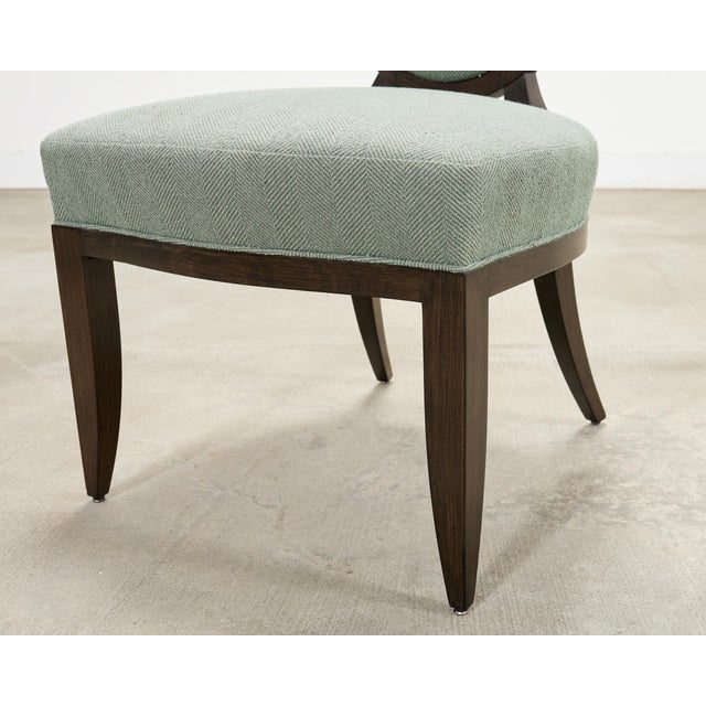 Set of Six Barbara Barry for Baker Oval X-Back Dining Chairs For Sale - Image 13 of 16