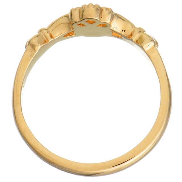 14KY Claddagh Ring, size 7.5 For Sale - Image 4 of 5