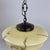 Metal Art Deco Dark Cream Marbled Opaline & Bronzed Pendant with Tassel, Germany, 1930s For Sale - Image 7 of 17