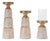 Etched Candle Holder with Wood Grain Design (Set of 3) For Sale