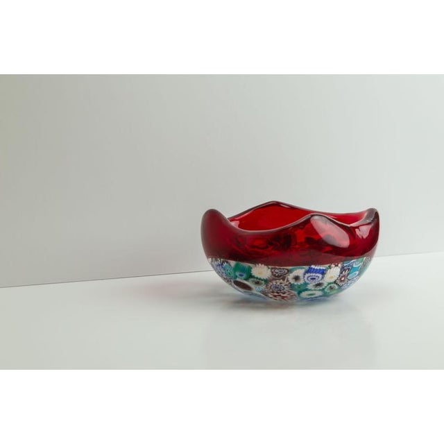 Gold Murano Millefiori Incalmo Bowl by Archimede Seguso, Italy, 1950s For Sale - Image 8 of 10