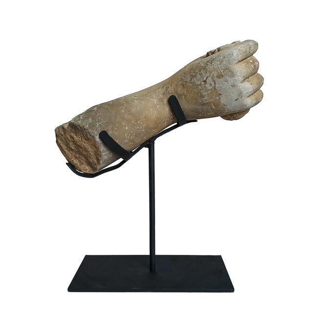 Reclaimed Khmer Sculpture Fragment, Early 20th Century For Sale - Image 10 of 17