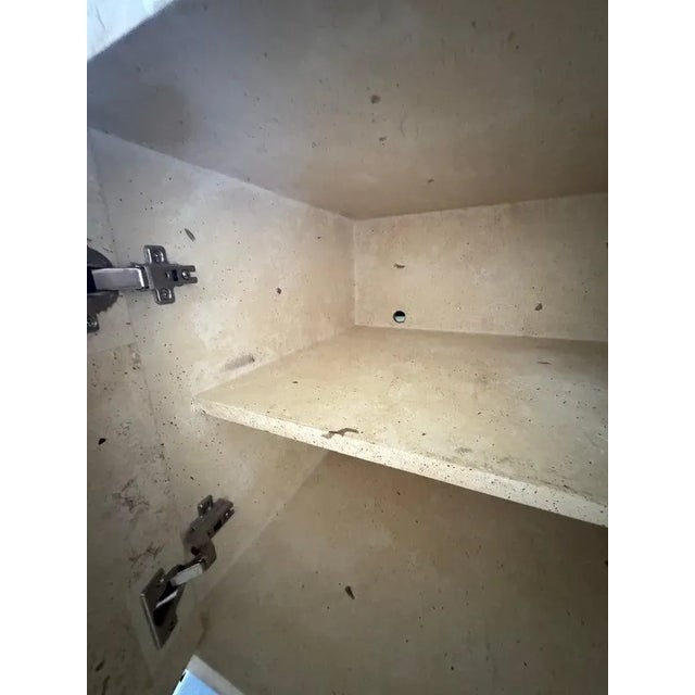 White Post-Modern Maitland Smith Style Tessellated Mactan Stone Orb Credenza For Sale - Image 8 of 10