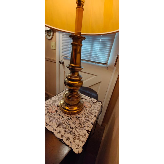 Stiffel 1970s American Classical Brass Stiffel Table Lamp For Sale - Image 4 of 14