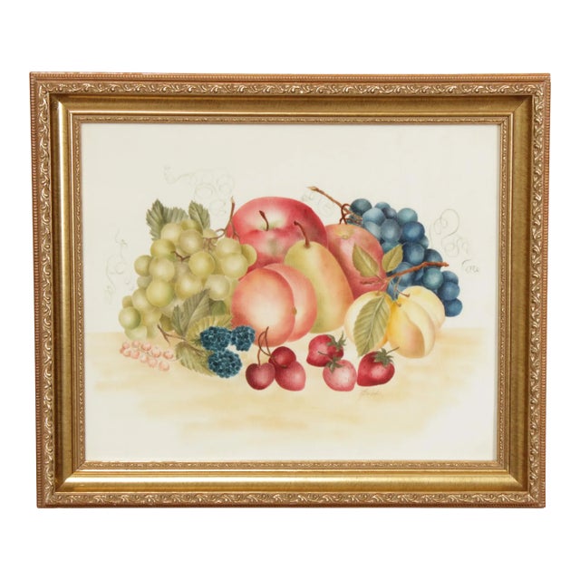 Linda Brubaker Fruit Theorem Painting on Velvet For Sale