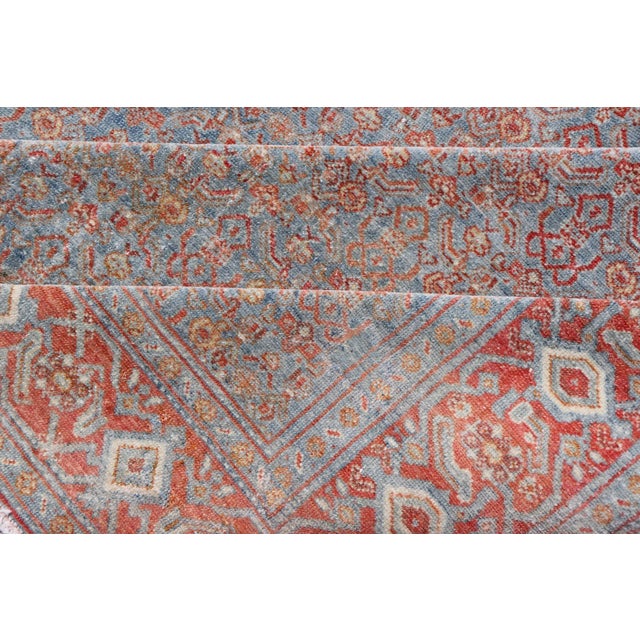 Hand-Knotted Antique Persian Long Gallery Senneh in Wool With All-Over Design For Sale - Image 15 of 16