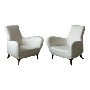 Late 20th Century Italian Armchairs - a Pair