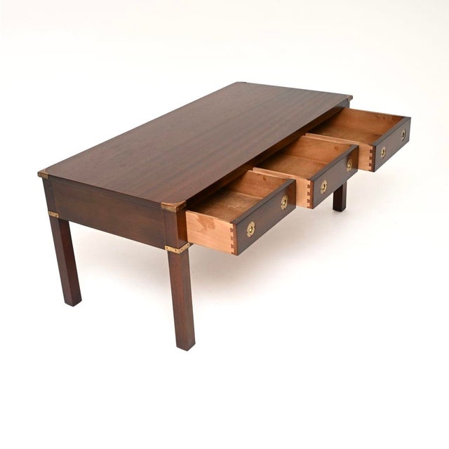 Antique Military Campaign Coffee Table, 1950s For Sale - Image 3 of 10