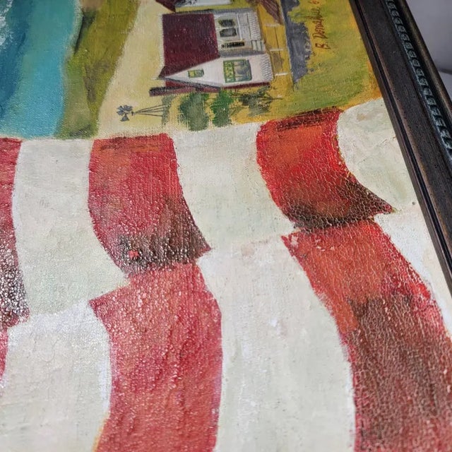 Signed and Dated Patriotic American Flag Painting For Sale - Image 4 of 7