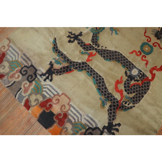 Dragon Tibetan Vintage Rug For Sale - Image 18 of 18