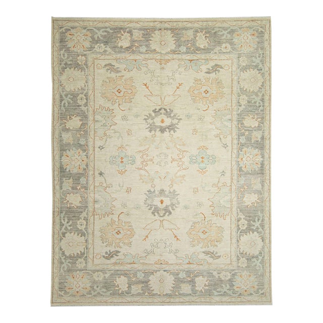 Oushak Rug 8'11" x 11'7" For Sale
