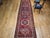 Red Antique Persian Heriz Karajeh Runner, Hand-Knotted Wool, Geometric Medallion Pattern, Red & Navy, 4x14 For Sale - Image 8 of 18
